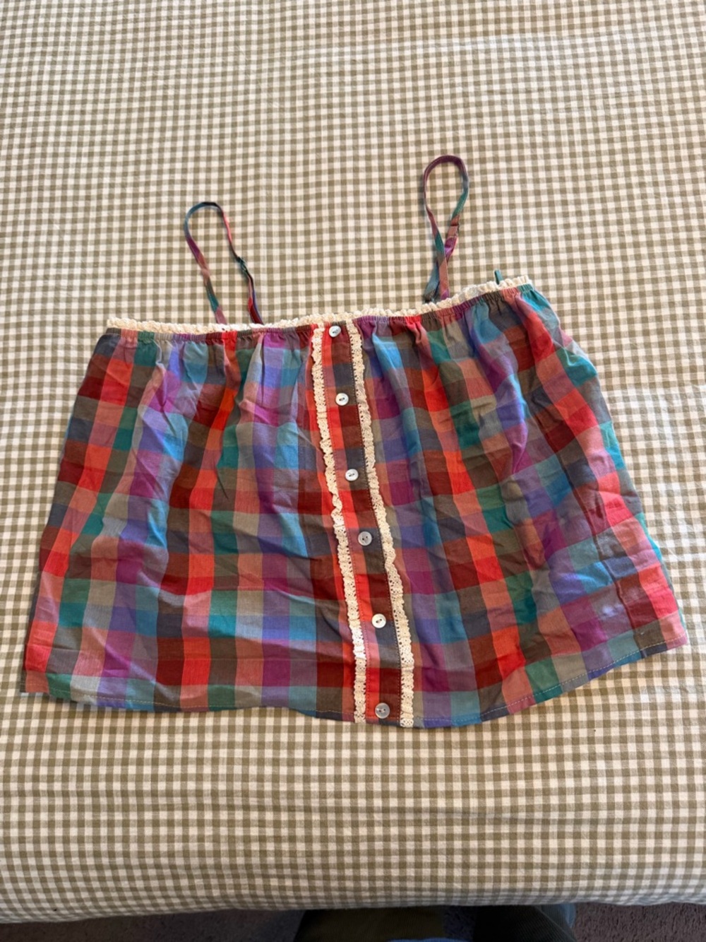 Wishlist Multicolor Plaid Cotton Skirt - Teal, Pink, Red, Purple
